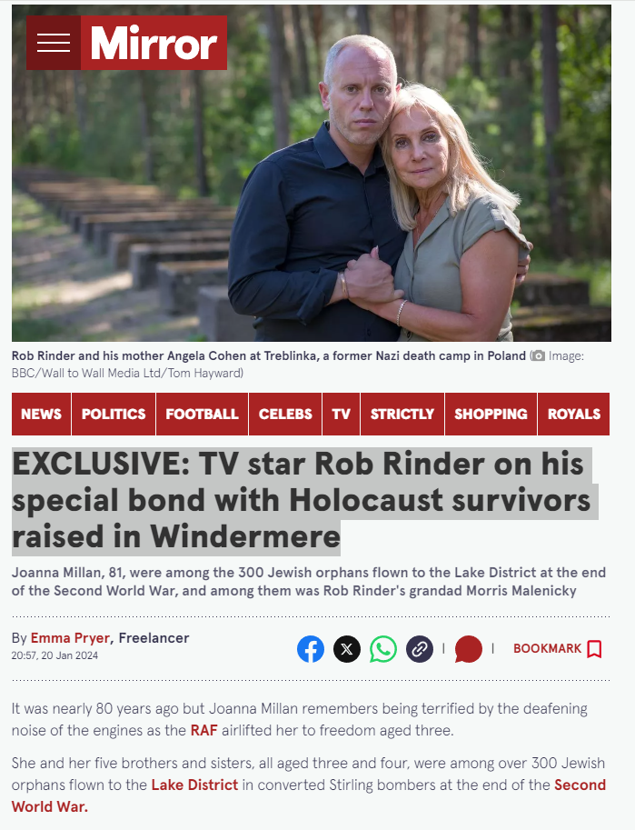  Matel   EXCLUSIVE: TV star Rob Rinder on his special bond with Holocaust survivors raised in Windermere