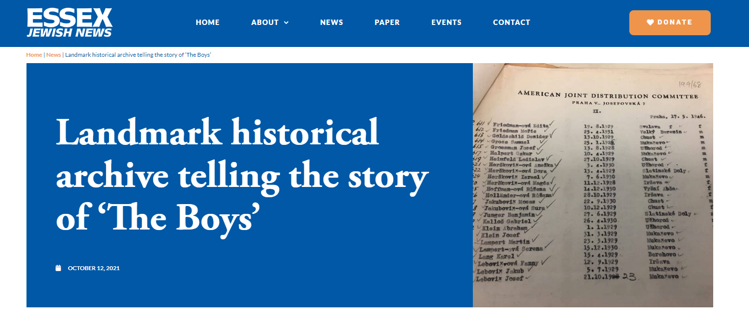 Landmark historical archive telling the story of ‘The Boys’